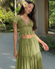 Juliana Set aus Spitze und Chiffon