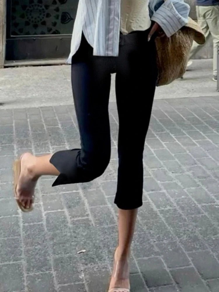 SOKYND Julie Black Capris Pants BottomsHL1774219786668146737L