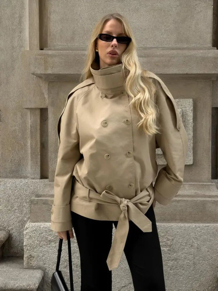 SOKYND Katie High Neck Cropped Utility Trench JacketSOKYND-275415-M-OS-56087M