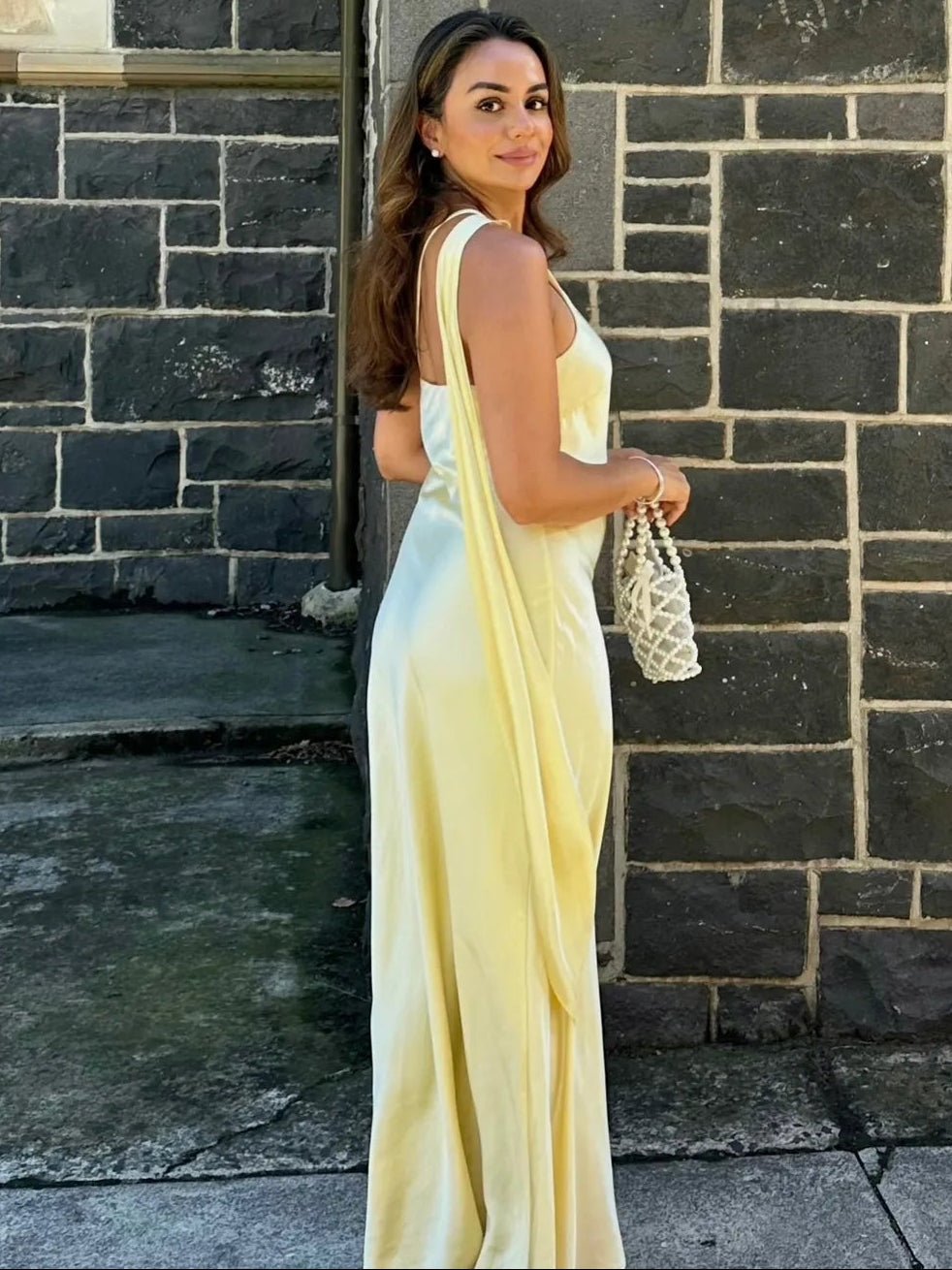 SOKYND Lanna One-Shoulder Silk Evening Gown DressSOKYND-303639-M-OS-74871M