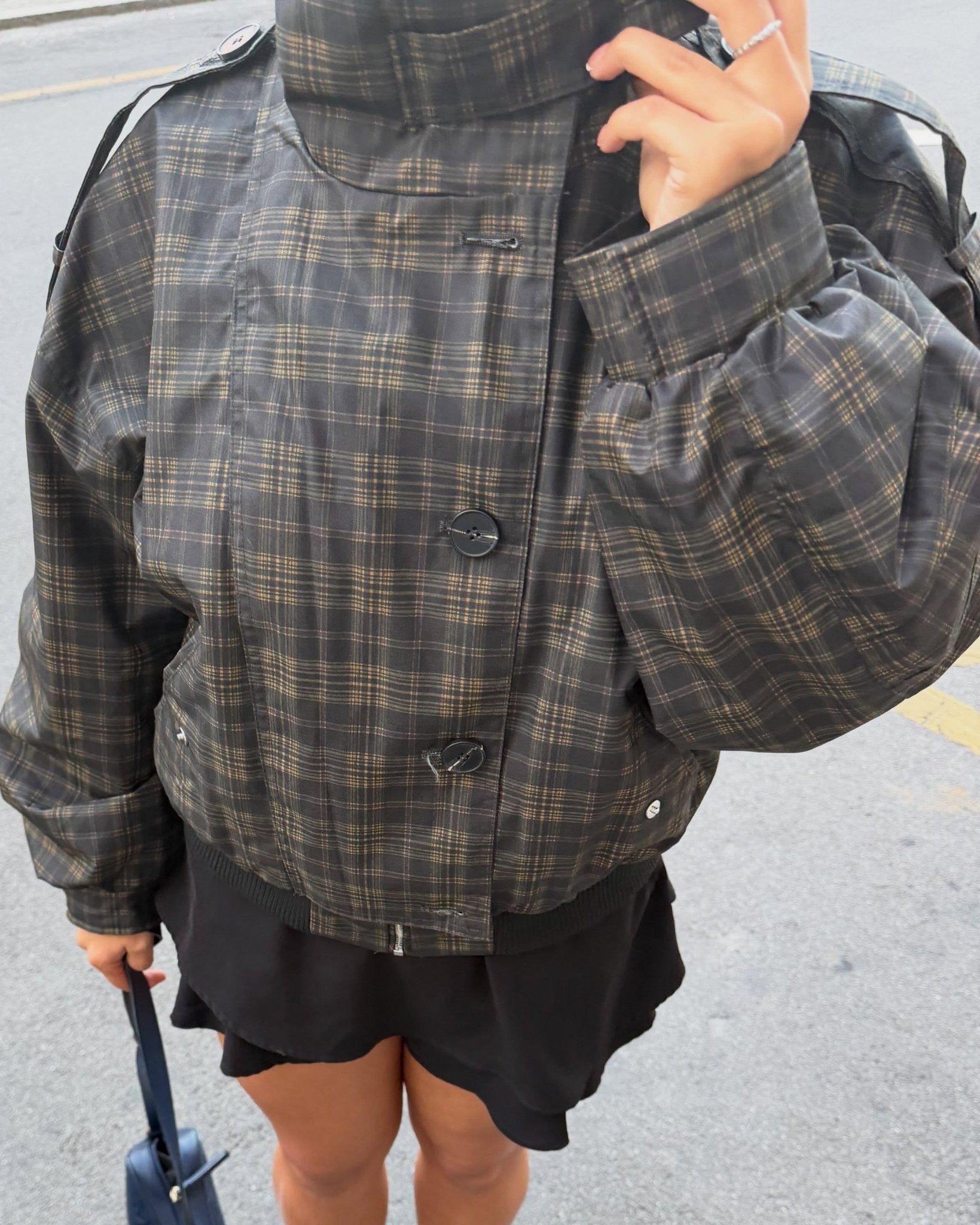 SOKYND Laura Vintage Plaid Bomber Jacket JacketSOKYND-295895-XS-OS-60151XS