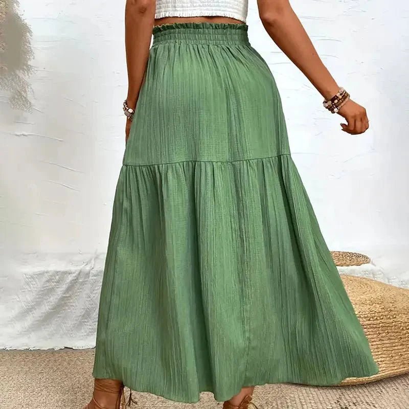 SOKYND Lavinia Bohemian Midi Ruffle Skirt SkirtsSOKYND-276567-BLA-S-41239BlackS