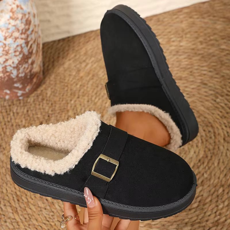 SOKYND Layla Faux Fur Lined Suede Clogs ShoesSOKYND-979991-BLA-42-46103Black42