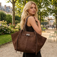 Leah Fledermaus-Suede Tote Bag