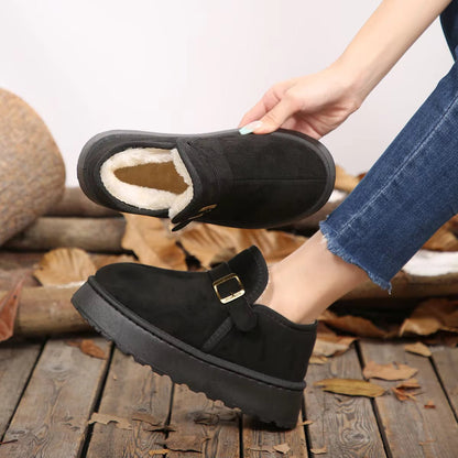 SOKYND Lena Slip-On Suede Platform Ankle Booties ShoesSOKYND-016215-BLA-40-61623Black40