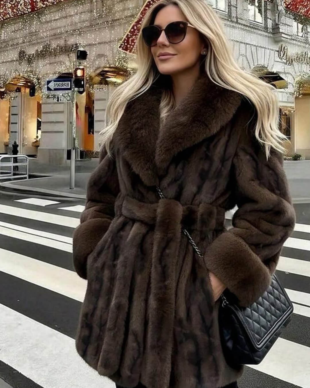 SOKYND Leslie Faux Fur Coat Coats & JacketshV1767356248749150219SCoffee