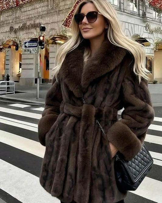SOKYND Leslie Faux Fur Coat Coats & JacketshV1767356248749150219SCoffee