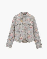 Lily Vintage Jacquard Cropped Jacket