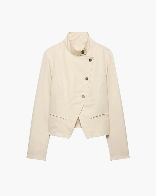 Linda Zweireihiger Blazer mit Stehkragen