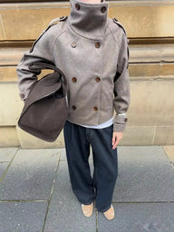 Lisa Mantel mit Stehkragen Oversized