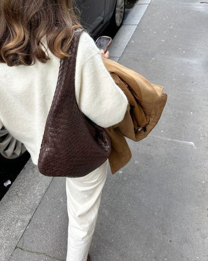 SOKYND Lola Woven Faux Suede Tote Bag BagSOKYND-493847-BRO-OS-47255Brown