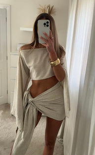 Lucia Sarong- und Off-Shoulder-Top-Set