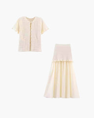 Luella Strick-Top Faltenrock Set