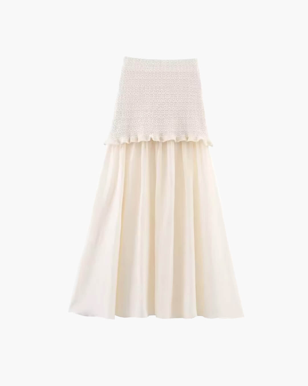 SOKYND Luella Knitted Tank Pleated Skirt Set Matching SetsBeige SkirtS