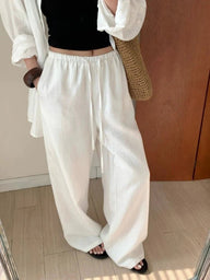 Mabel Leinenhose mit weitem Bein
