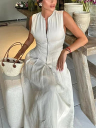Maisie Ärmelloses Midi-Kleid
