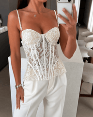 Malina Spitzen-Bustier-Cami mit Transparenz