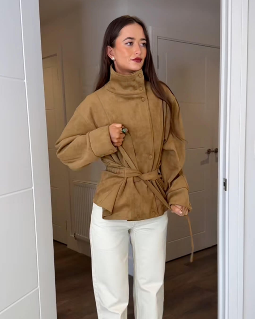 SOKYND Maria Lace-Up Suede Jacket JacketSOKYND-703703-CAM-XS-11447CamelXS