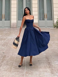 Marjorie Ärmelloses Träger Midi-Kleid