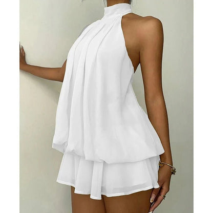 SOKYND Melisande Halter Backless Mini Dress DressesSOKYND-189463-WHI-S-92151WhiteS