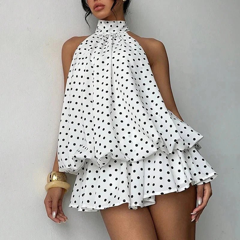 SOKYND Melisande Halter Backless Mini Dress DressesSOKYND-189463-WHI-S-92151WhiteS