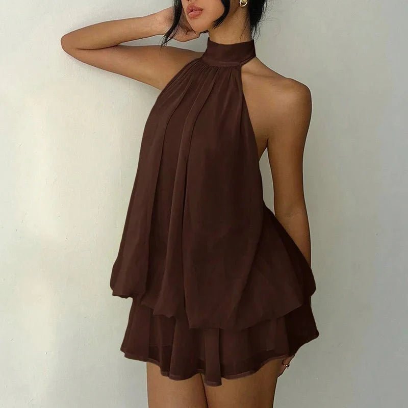 SOKYND Melisande Halter Backless Mini Dress DressesSOKYND-189463-WHI-S-92151WhiteS