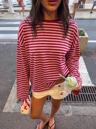 Melissa Gestreifter Oversize Strickpullover