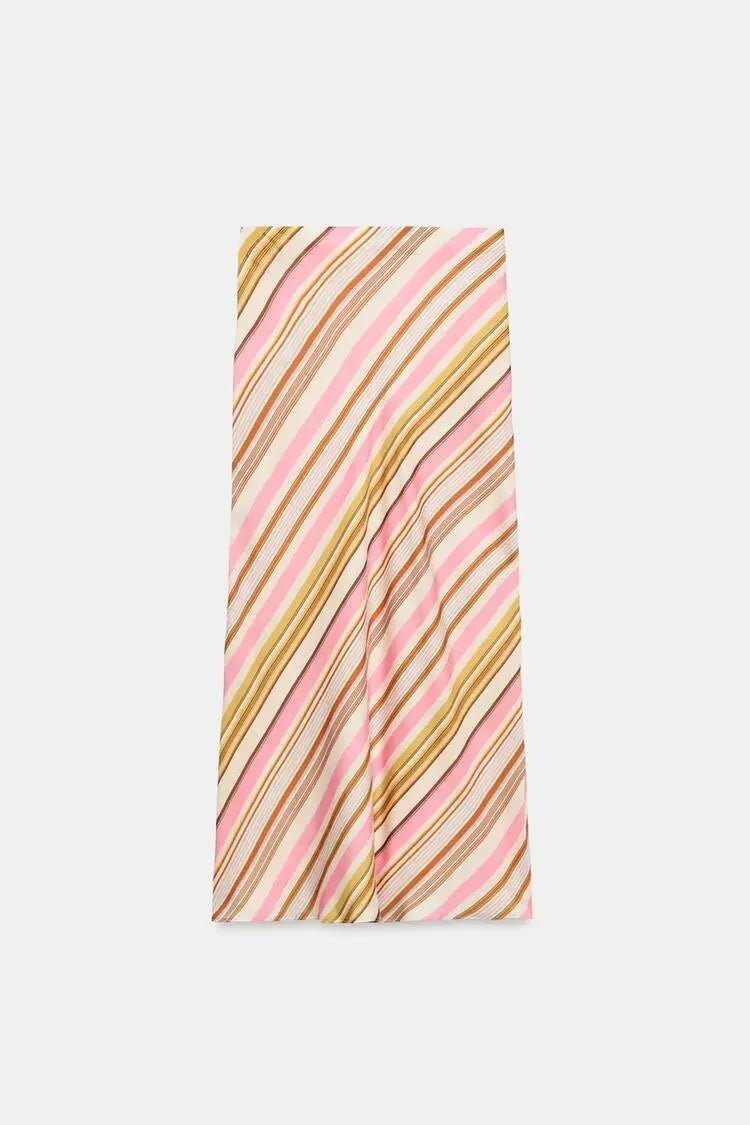 SOKYND Meredith Bohemian Striped Satin Set Matching SetsSOKYND-574679-SKI-XS-93079SkirtXS