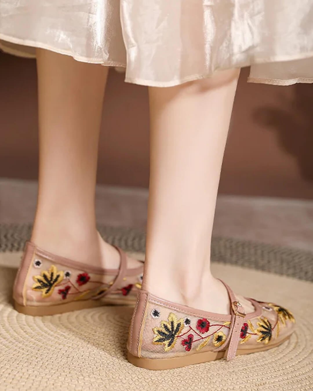 SOKYND Mia Embroidered Ballet Flats ShoesNa1772777205918798731Apricot38