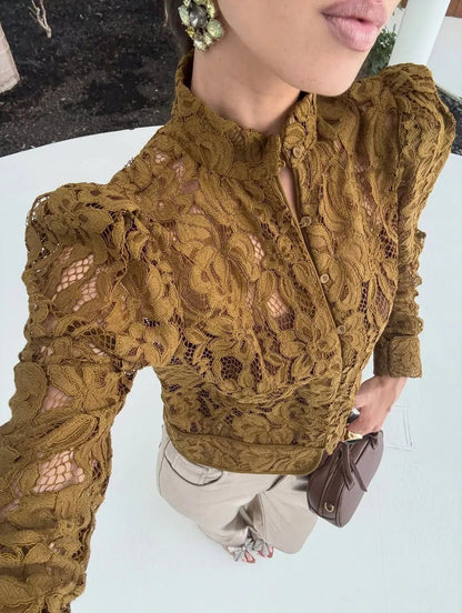 SOKYND Mia Lace See-Through Blouse BlouseSOKYND-152855-S-OS-56567S