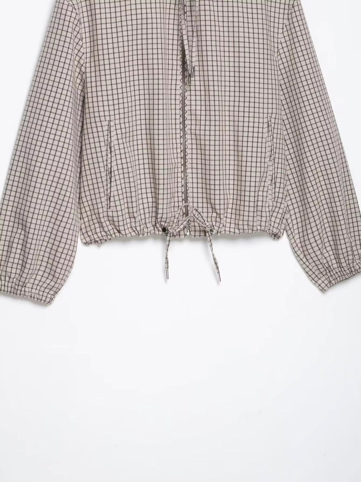 SOKYND Mila Plaid Hooded Cropped Jacket JacketSOKYND-231575-L-OS-33015L