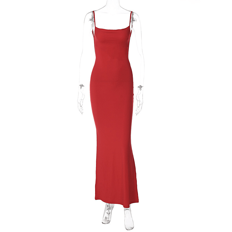 SOKYND Nadira V Neck Strap Midi Dress DressLight GreenXS