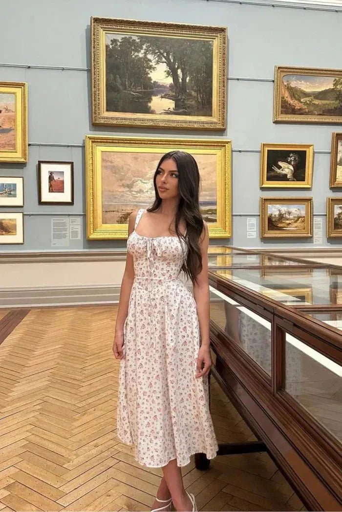 SOKYND Nayeli Corset Midi Dress DressL