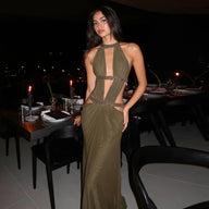 Nicole Neckholder-Maxikleid