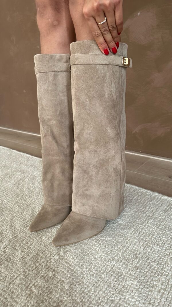 SOKYND Odelie Suede Boots ShoeszB1767625273827811191Taupe40
