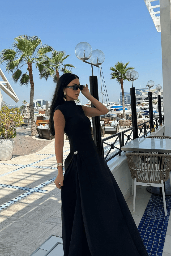 SOKYND Ofelia Mock Neck Maxi Dress DressSOKYND-309463-BLA-S-14999BlackS