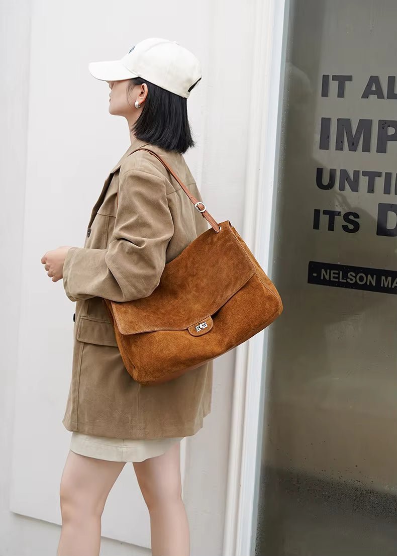 SOKYND Olivia Frosted Leather Retro Tote Bag BagCoffeeS