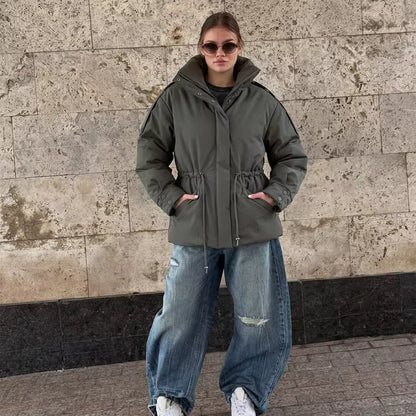 SOKYND Olivia Oversized Drawstring Waist Puffer Jacket JacketSOKYND-246423-OLI-S-32951Olive GreenS