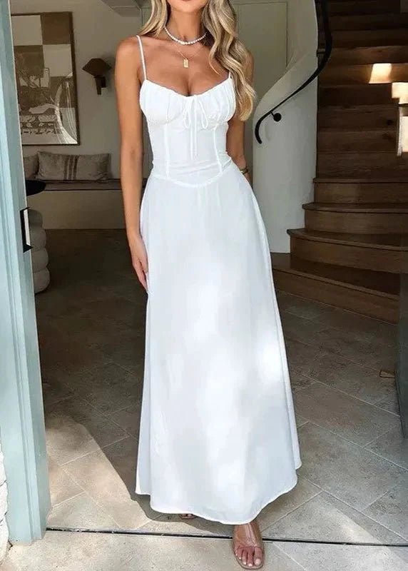 SOKYND Rafaela Corset Bodice Maxi Dress DressesWhiteM