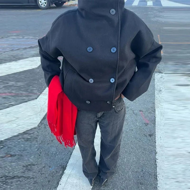 SOKYND Rikka Jacket with Stand Collar Coats & Jacketsew1767356248735933781BlackM