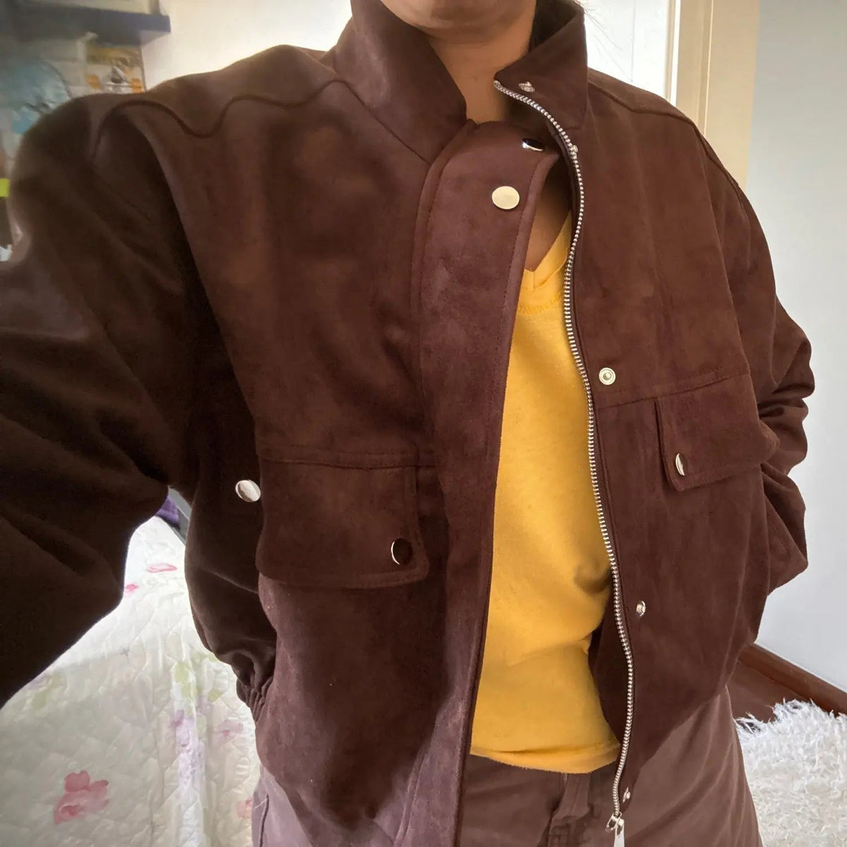 SOKYND Riley Faux Suede Jacket Coats & JacketsTm1774219786690295560S