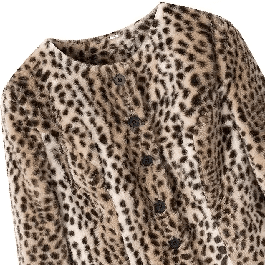 SOKYND Rose Leopard Faux Fur Cropped Jacket JacketSOKYND-698967-S-OS-47991S
