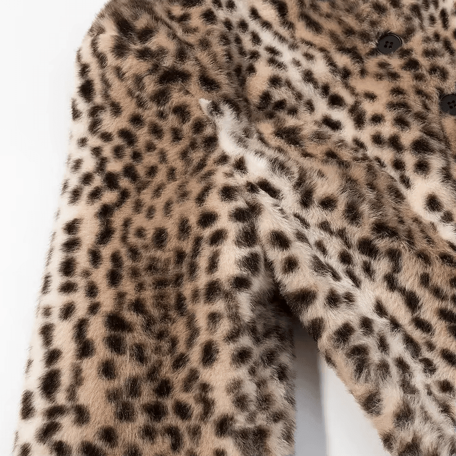 SOKYND Rose Leopard Faux Fur Cropped Jacket JacketSOKYND-698967-S-OS-47991S