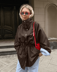 Ruth Windbreaker-Jacke mit kontrastierendem Kragen