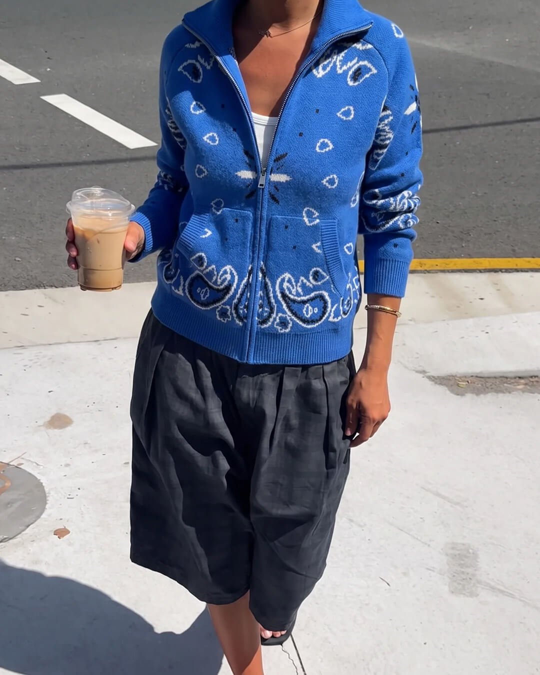 SOKYND Ruth Paisley Zip-Up Knit Jacket JacketSOKYND-675863-DAR-M-11255BlueM