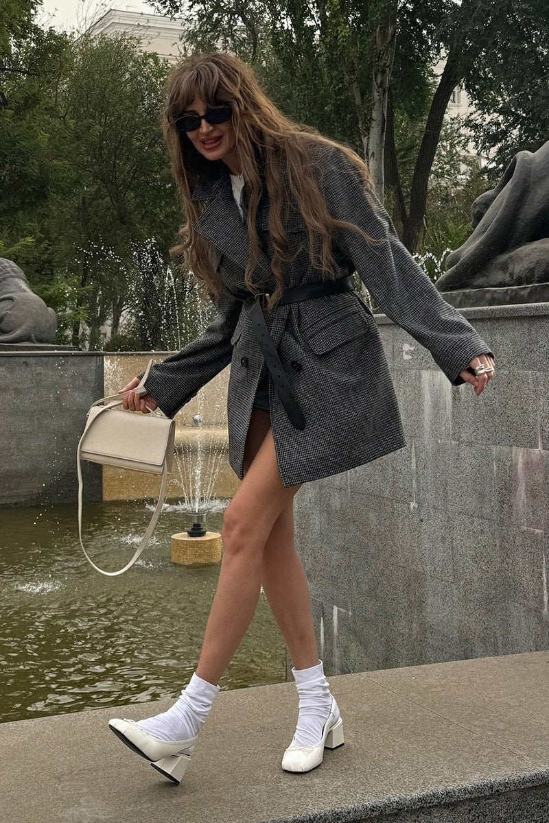 SOKYND Sarah Structured Tweed Coat JacketSOKYND-144727-GRE-S-67991GreyS