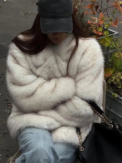 SOKYND Sariyah Faux Fur Coat Coats & Jacketsqm1767356248759149319BeigeL