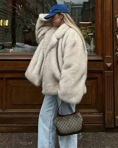 SOKYND Sariyah Faux Fur Coat Coats & Jacketsfb1767356248759025809BeigeM