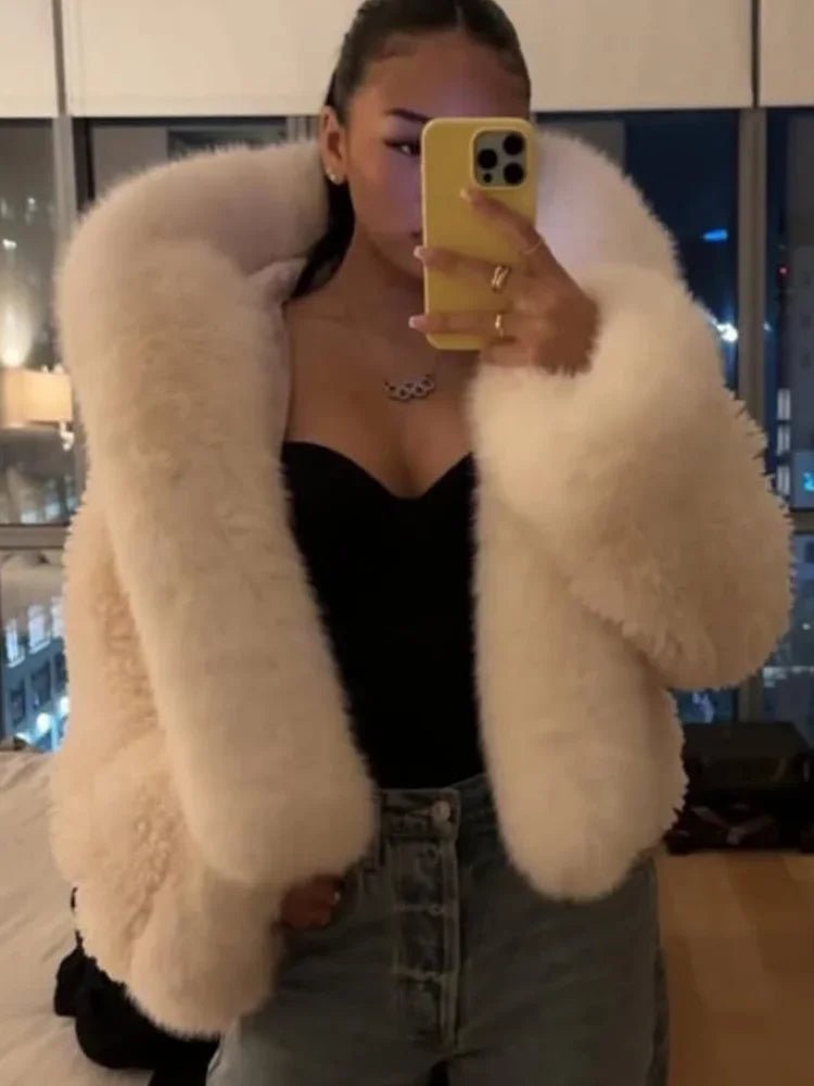 SOKYND Shelby Faux Fur Jacket Coats & Jacketski1767356248743829275WhiteS