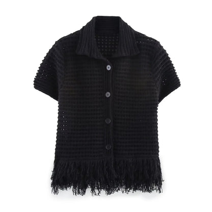 SOKYND Sophia Knitted Tassel Skirt Set Matching SetsSOKYND-903191-SET-BLACK-59319SetBlackXS